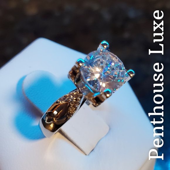 FINAL RESTOCK!! Floating Diamond Sterling Silver 925 Wedding Ring - Picture 4 of 8